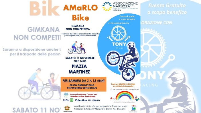 Tutti in bici per le cure palliative pediatriche con 'AMaRLO Bike' Tutti in bici per le cure palliative pediatriche con 'AMaRLO Bike'