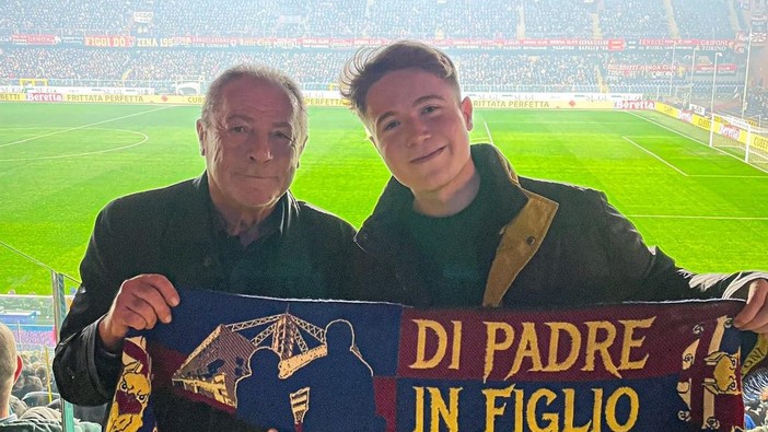 Alfa, la festa per il decimo posto al Festival di Sanremo è col papà a tifare Genoa