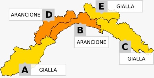 Nuova allerta meteo di Arpal: arancione su Levante Savonese e Val Bormida, invariata altrove