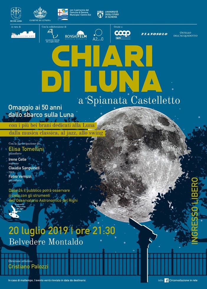 50 anni dall'allunaggio: festa al Belvedere Montaldo di Castelletto