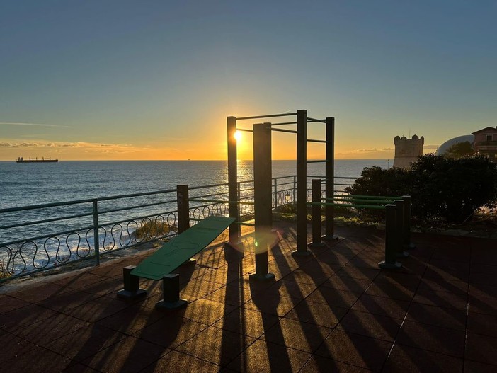 Nervi, inaugurata la nuova area fitness sulla passeggiata a mare (Foto)