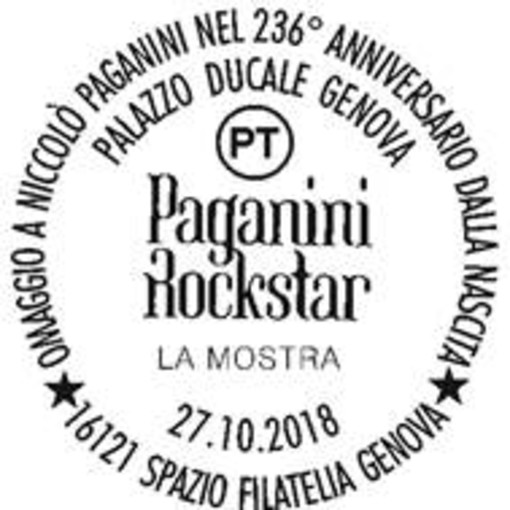 In occasione della mostra Paganini Rockstar arriva l'annullo filatelico dedicato
