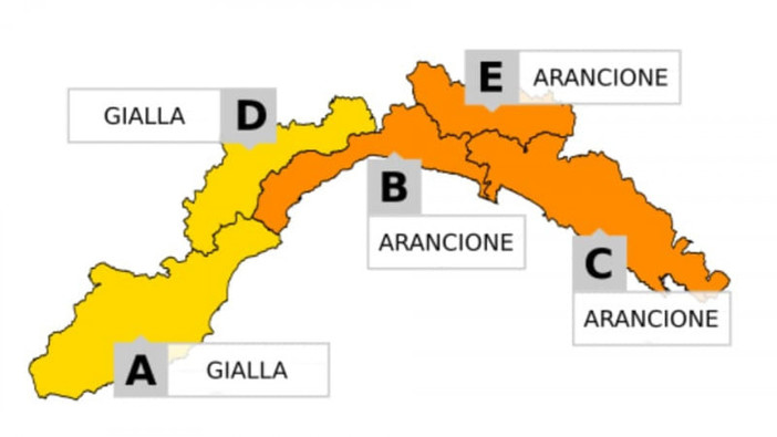 Temporali in Liguria: allerta arancione sul centro levante, gialla nel ponente