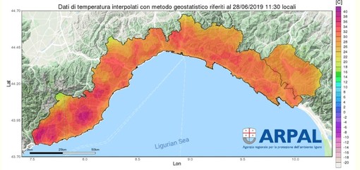 Anche oggi l'Arpal ha diffuso l'allerta per il caldo: a Genova la temperatura più elevata