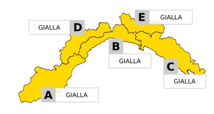 Torna il maltempo in Liguria: emanata l'allerta gialla per temporali