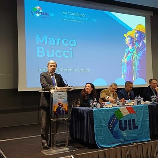 Bucci al congresso FenealUil: "Sicurezza e formazione siano i pilastri dell'edilizia ligure"