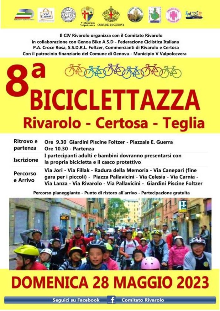 Domenica 28 maggio torna la "Biciclettazza" in Valpolcevera