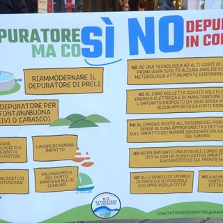 Chiavari, il comitato 'No Depuratore in Colmata' è sceso in piazza