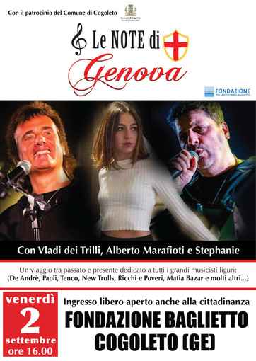Le note di Genova tra musica e solidarietà al Baglietto di Cogoleto