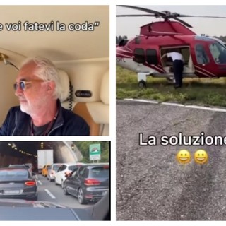 Dopo Mancini anche Briatore bloccato in autostrada, ma l'imprenditore trova la soluzione (VIDEO)