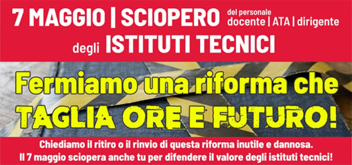 Scuola, sciopero degli istituti tecnici: giovedì presidio in Prefettura contro la riforma