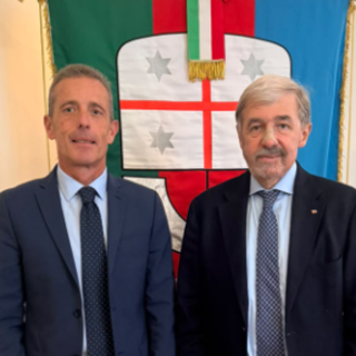 Regione, il presidente Bucci incontra il nuovo questore di Genova Raffaele Gargiulo Regione, il presidente Bucci incontra il nuovo questore di Genova Raffaele Gargiulo