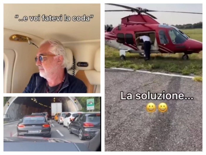 Dopo Mancini anche Briatore bloccato in autostrada, ma l'imprenditore trova la soluzione (VIDEO)