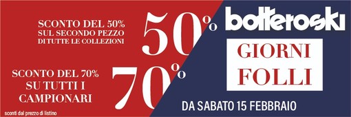 Giorni folli da Bottero Ski: sconti fino al 70%