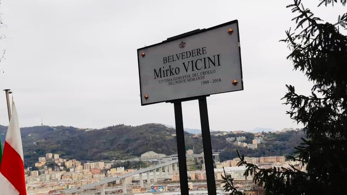 Ponte Morandi, il belvedere Valpolcevera intitolato a Mirko Vicini Ponte Morandi, il belvedere Valpolcevera intitolato a Mirko Vicini