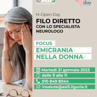 Martedì 31 gennaio filo diretto telefonico con lo specialista Asl3 per l’ONDA Open Day sull’emicrania