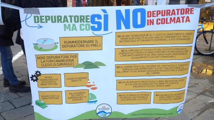 Chiavari, il comitato 'No Depuratore in Colmata' è sceso in piazza Chiavari, il comitato 'No Depuratore in Colmata' è sceso in piazza