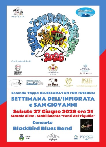 BluesCaravan for Freedom, seconda tappa in Val Graveglia con la BlackBirds Blues Band