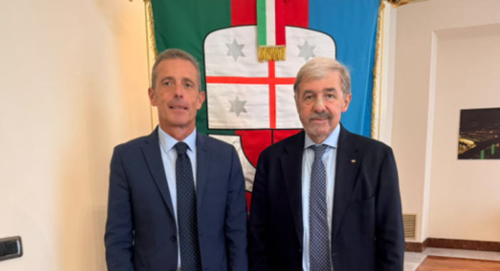 Regione, il presidente Bucci incontra il nuovo questore di Genova Raffaele Gargiulo Regione, il presidente Bucci incontra il nuovo questore di Genova Raffaele Gargiulo