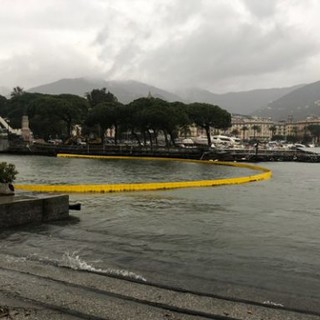 Rapallo, macchia oleosa alla foce del Boate, il Comune: "Per il momento nessun divieto di balneazione"
