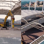 La fine delle Vele, avviati i lavori di demolizione al Waterfront di Levante
