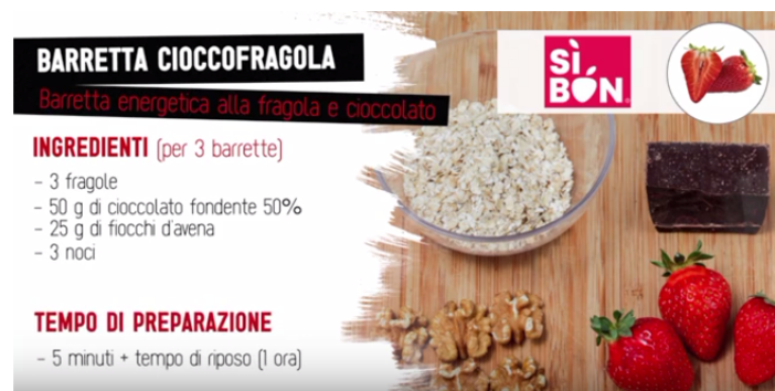 Barretta fragole e cioccolato