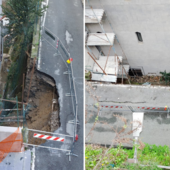 Frana in via del Chiappazzo, dallo scorso 4 marzo ancora strada chiusa e disagi per i residenti (Foto)