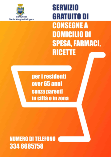 Attivo a Santa Margherita Ligure il servizio gratuito di consegne a domicilio per gli anziani