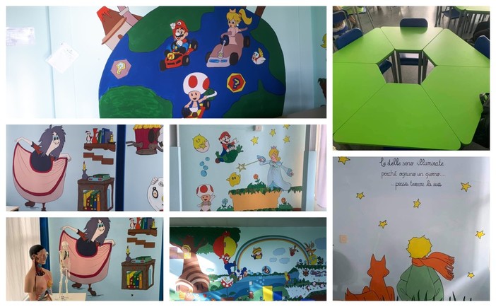 Biscione, la scuola 'Borsi' inaugura due nuove aule decorate da alunni e genitori (FOTO)