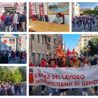Un fiume di solidarietà dopo gli attacchi alla Cgil. Ecco i presidi a Genova, Savona e Imperia