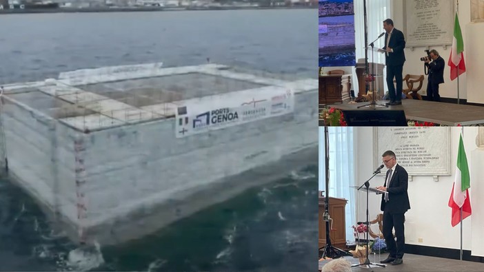Diga di Genova, posato il primo cassone. Ministro Salvini: “Nessuna intenzione a rallentare. Toti protagonista di un rinascimento ligure maestoso” Diga di Genova, posato il primo cassone. Ministro Salvini: “Nessuna intenzione a rallentare. Toti protagonista di un rinascimento ligure maestoso”