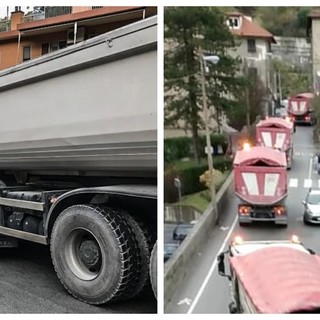 Camion a ripetizione e nessuna sicurezza, ma il Comune snobba la Val Varenna