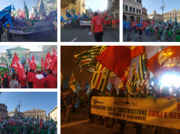 "Padrone, fuori le palanche", con fumogeni e petardi gli edili manifestano per il rinnovo del contratto integrativo (foto e video) "Padrone, fuori le palanche", con fumogeni e petardi gli edili manifestano per il rinnovo del contratto integrativo (foto e video)
