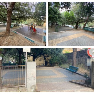 Troppi schiamazzi nei giardini Buonvicini nel quartiere di San Teodoro: i residenti della zona pensano di chiuderli con dei cancelli