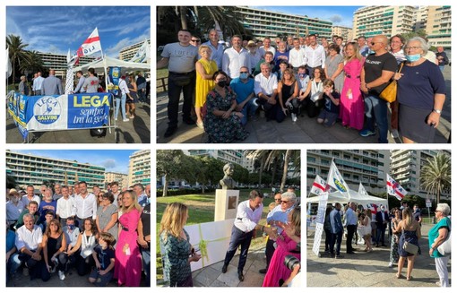 Matteo Salvini in visita a Genova: "Noi abbiamo migliorato questo governo" (FOTO e VIDEO)