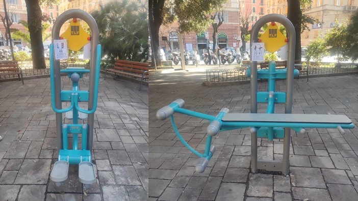 San Fruttuoso: a tutto fitness in piazza Martinez, l’idea del Municipio finanziata dai gettoni dei consiglieri