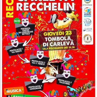 Il "Carlevà recchelin" torna a Recco domenica 26 febbraio