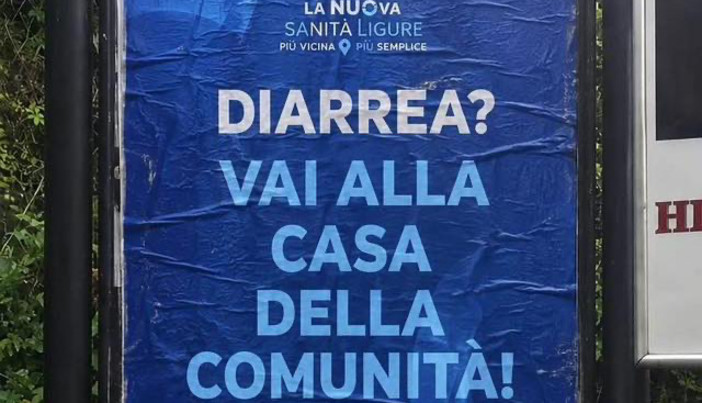 Case della Comunità, Vince Liguria difende i manifesti contestati: "Ha fatto conoscere il servizio: obiettivo raggiunto" Case della Comunità, Vince Liguria difende i manifesti contestati: "Ha fatto conoscere il servizio: obiettivo raggiunto"