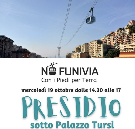 Funivia di Begato, mercoledì presidio sotto palazzo Tursi per dire no al progetto