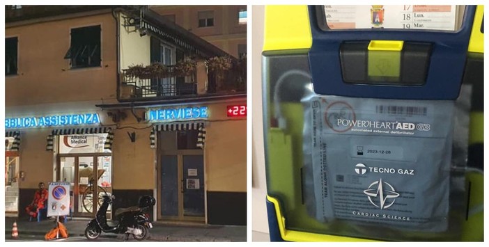 La pubblica assistenza nerviese dona il defibrillatore al quartiere La pubblica assistenza nerviese dona il defibrillatore al quartiere