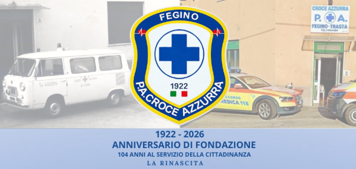 Croce Azzurra Fegino, 104 anni al servizio del territorio: il 12 aprile la celebrazione “La Rinascita”
