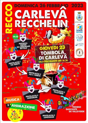 Il "Carlevà recchelin" torna a Recco domenica 26 febbraio