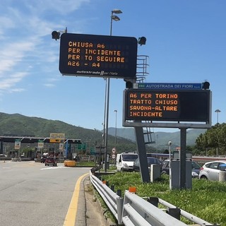 A6, tamponamento tra Savona e Altare direzione Torino: un ferito in codice giallo