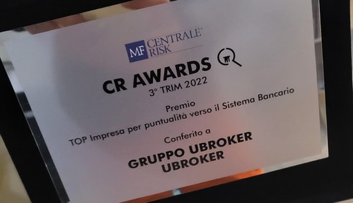 uBroker tra le 100 aziende nazionali premiate per affidabilità bancaria e creditizia