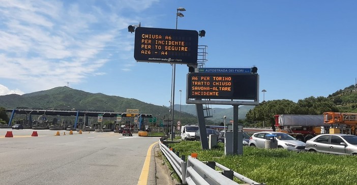 A6, tamponamento tra Savona e Altare direzione Torino: un ferito in codice giallo