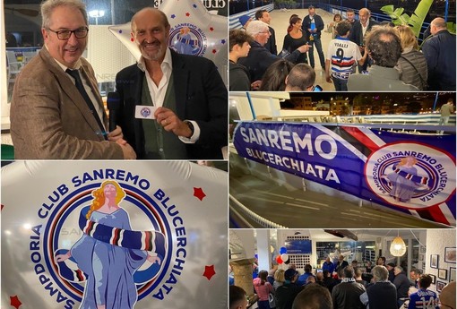 Nasce il Sampdoria Club ‘Sanremo Blucerchiata’, all’inaugurazione anche il presidente Marco Lanna (foto e video)