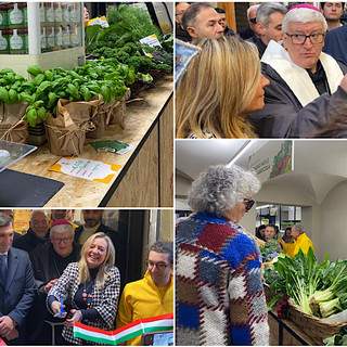 La campagna arriva in città: bagno di folla per l'inaugurazione del primo mercato a chilometro zero di Coldiretti