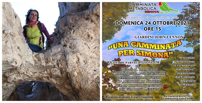 Multedo, domani la Camminata Metabolica per ricordare Simona Granara Multedo, domani la Camminata Metabolica per ricordare Simona Granara