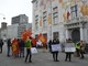 Usb si mobilita contro il Nuovo Galliera: la protesta davanti a Palazzo San Giorgio (VIDEO e FOTO)