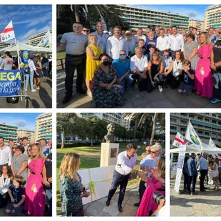 Matteo Salvini in visita a Genova: "Noi abbiamo migliorato questo governo" (FOTO e VIDEO)
